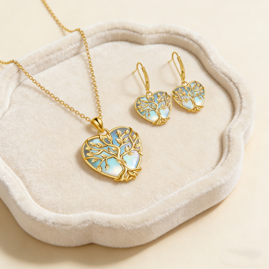 Personality Affordable Luxury Senior Love Tree Of Life Jewelry Set