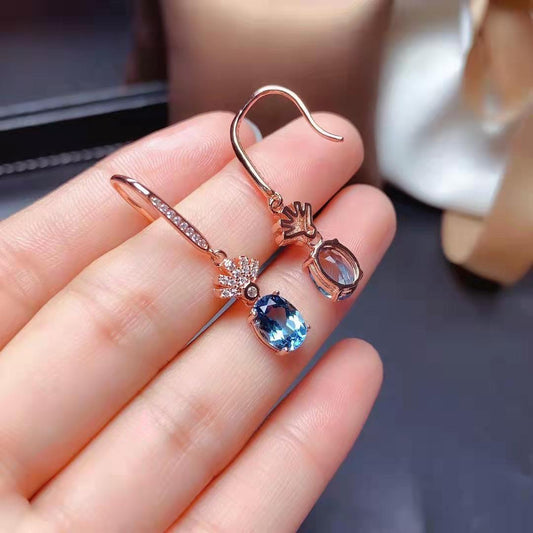 Gem Imitation Natural Mopping Pad London Earrings