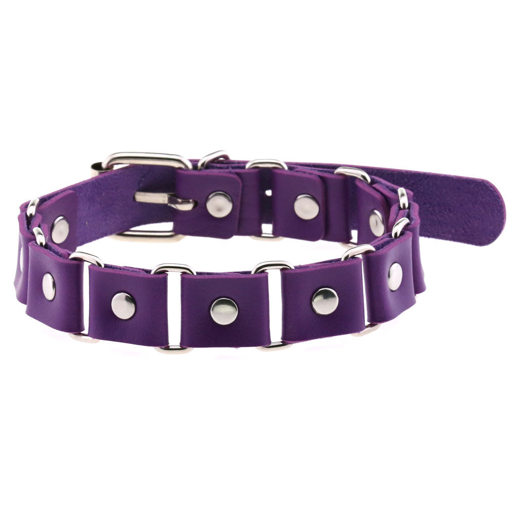 Punk Gothic Elegant Stitching Neckband Simple Personality Buckle Necklaces