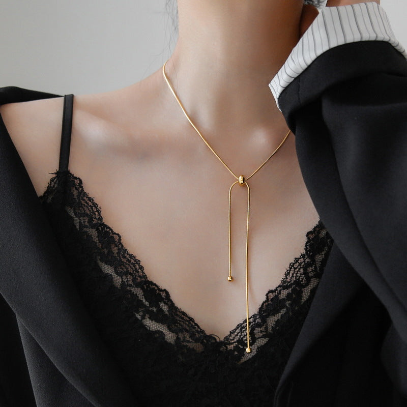 Simple Snake Bone Girlfriends Minimalist Mori Adjustable Length Does Not Bracelet