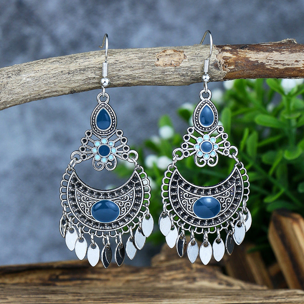 Geometric Enamel Suit Popular Bohemian Temperamental Earrings