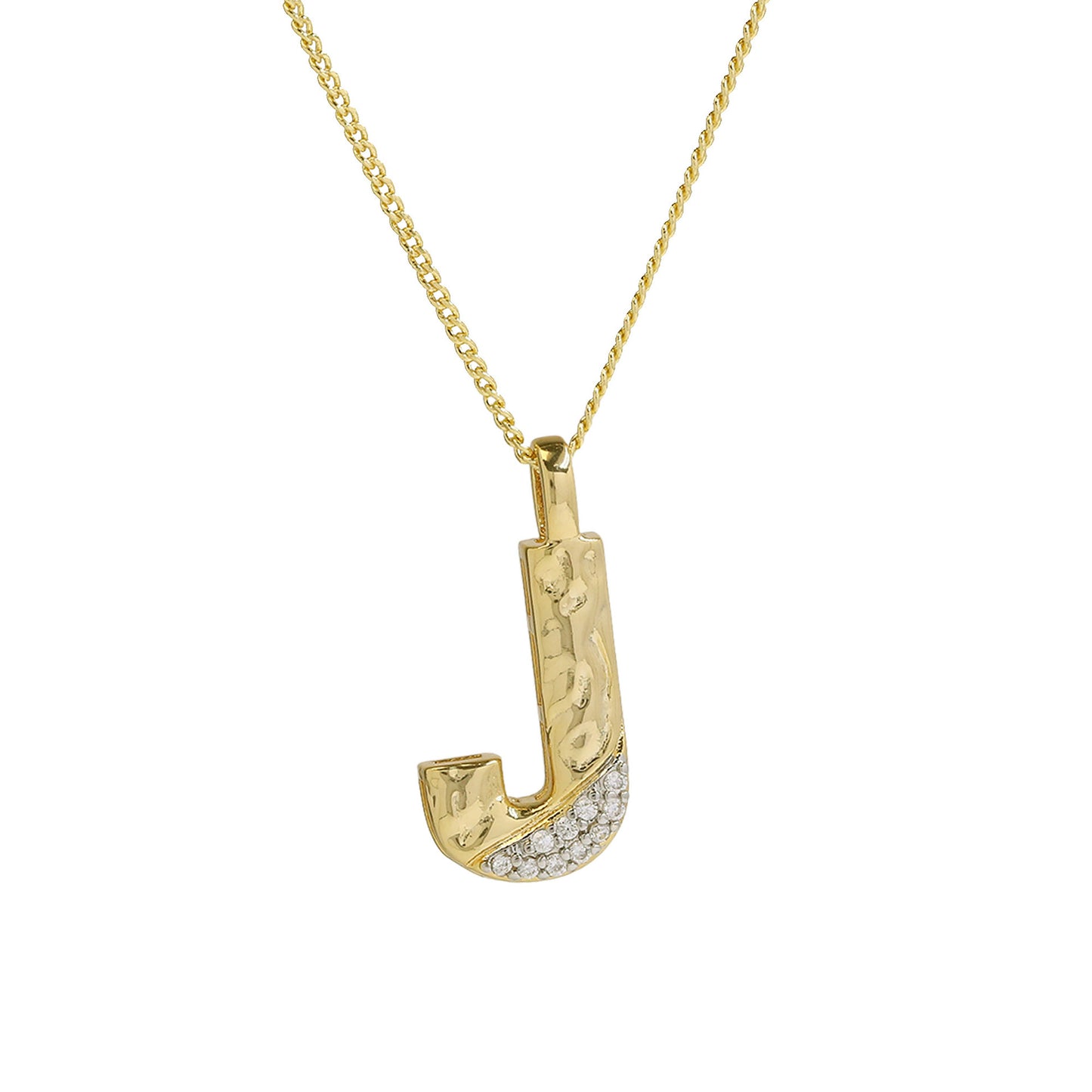 Brass Two-color Texture English Letters Contrast Necklaces