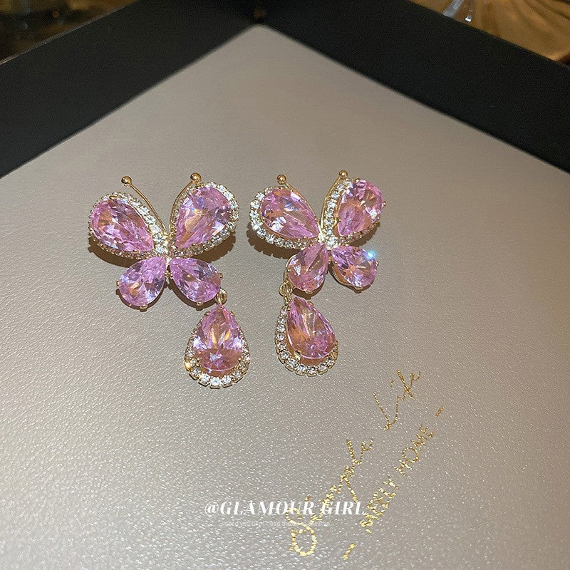 Women's Style Banquet Luxury Geometric Water Drop Light High-grade Party Earrings