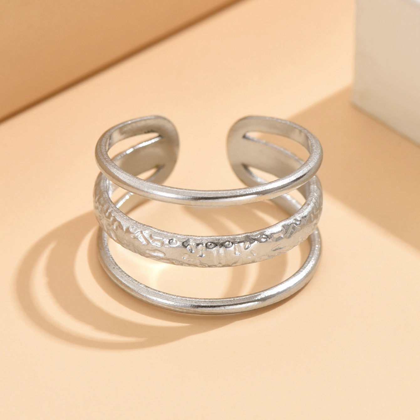 Twin Style Line Adjustable Stainless Steel Cold Rings