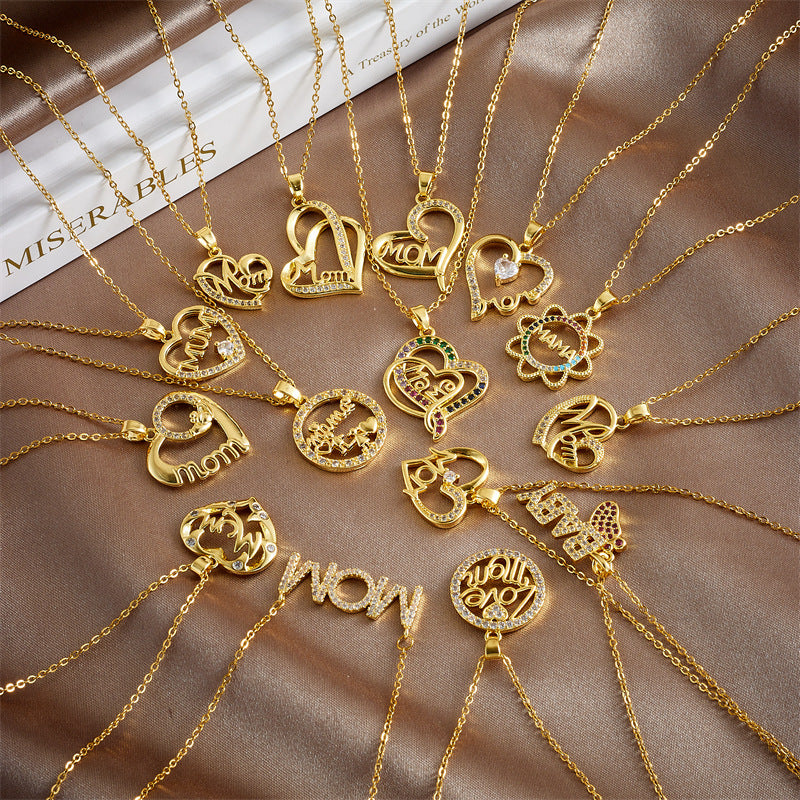 Mother's Day Female Design Love Graceful Clavicle Necklaces