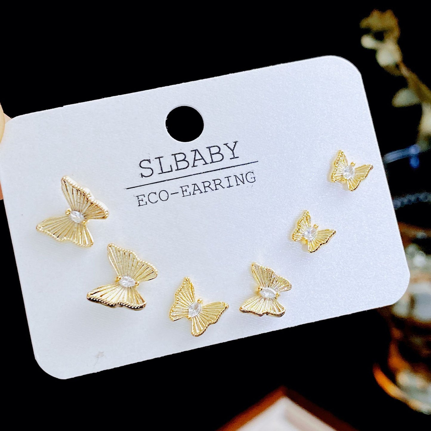 Micro Inlaid Zircon Pearl Commuter Three Pairs Earrings