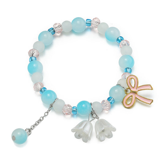 Cream Two-color Lily White High-grade Sense Bracelets