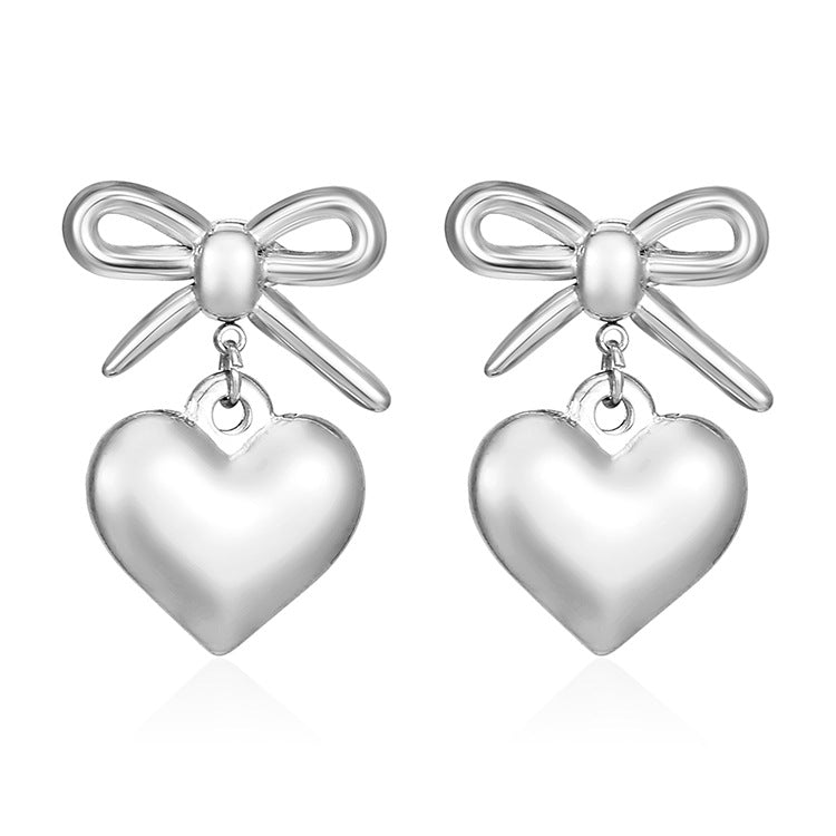 Women's Fashion Trend Stainless Steel Love Ear Earrings