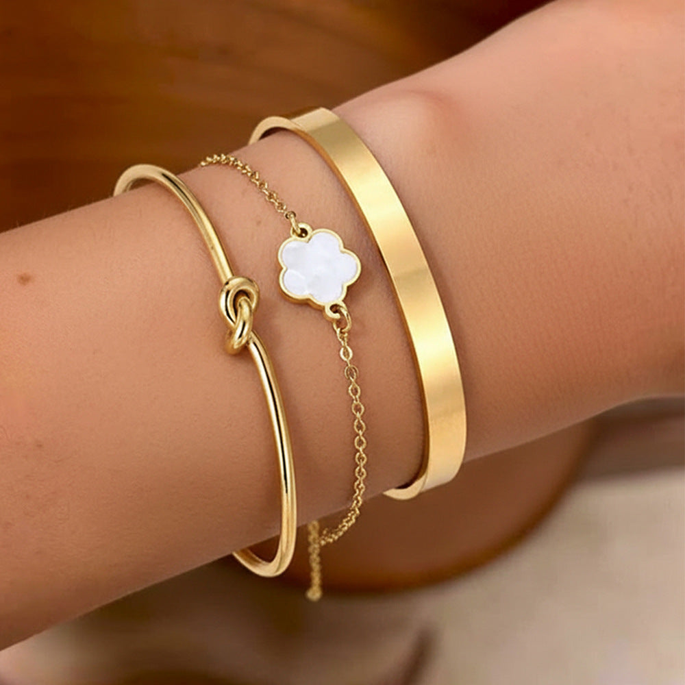 Steel Punk Acrylic Parthenocissus Grass Simple Bracelets