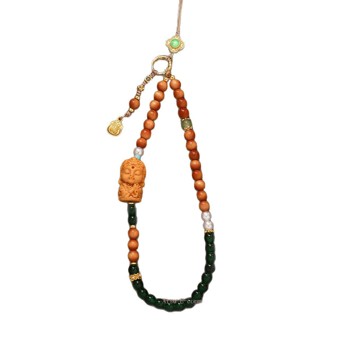 Chalcedony Sandalwood Lucky Bag Wrist National Style Bracelet