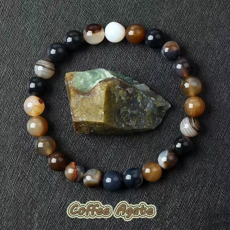 Red Green Treasure Amethyst Sunstone Lapis Lazuli Tiger Eye Handmade Bracelets