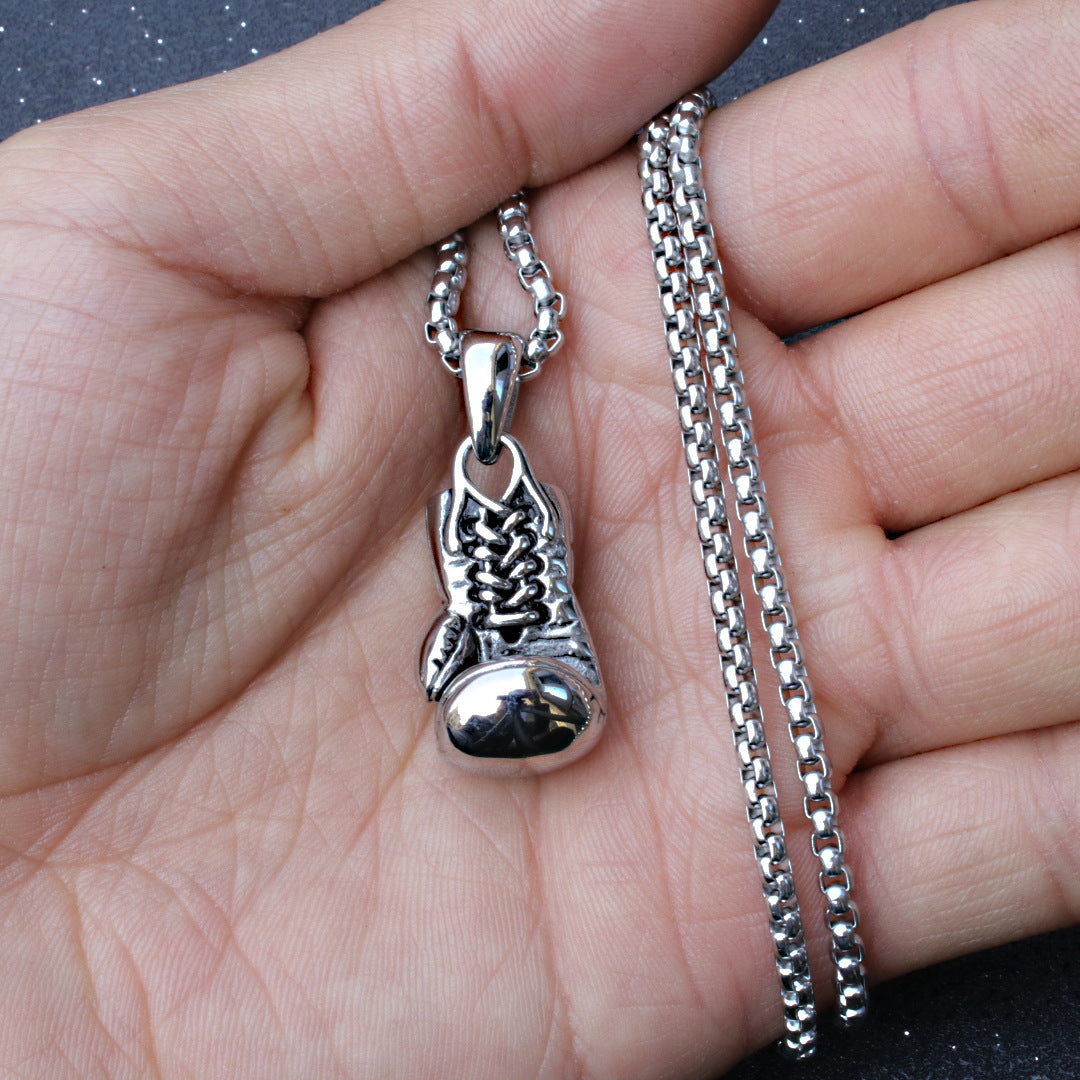 Women's & Men's Fashion Retro Fist Sports Titanium Steel Fashionmonger Personalized Necklace