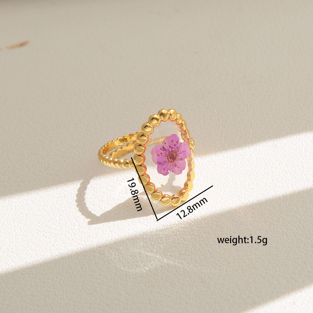 Opening Design Adjustable Niche Stainless Steel Ring
