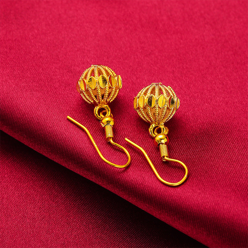 Women's Beads Brass Gold Plated Vintage Bridal Earrings