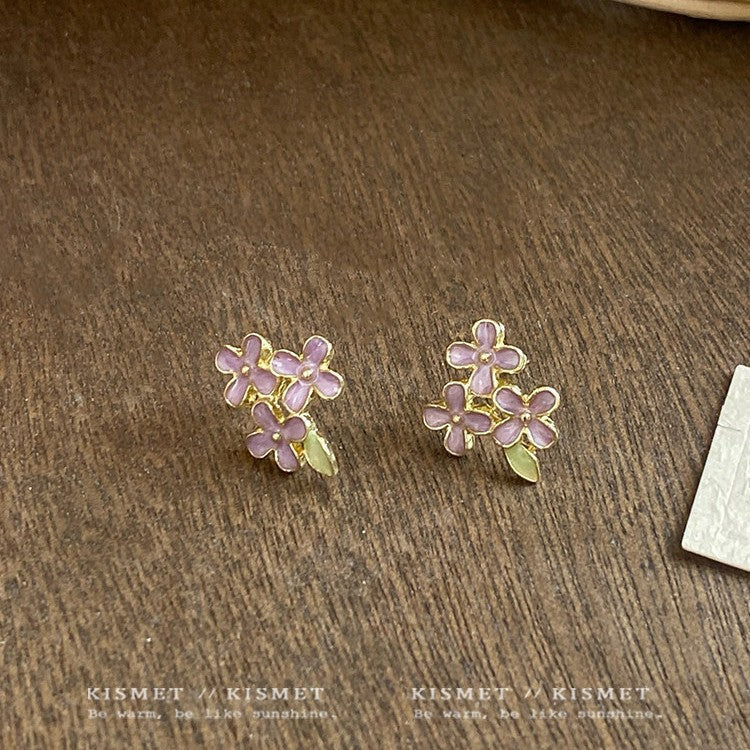 Spring Style Flower Design High-grade Ear Elegant Sweet Stud Earrings