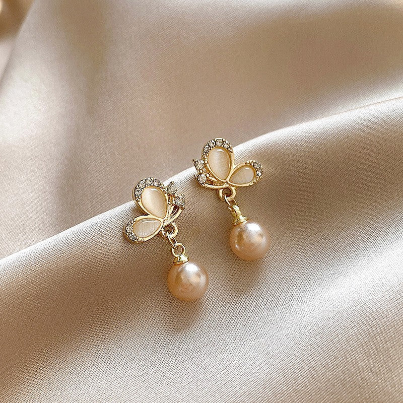 Women's Low Price Light Luxury Premium Temperamental Pearl Eardrops Rings