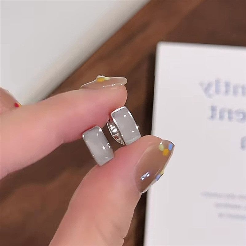 Women's Small Square Ear Clip Fresh Cold Style High-grade For Refined Rings