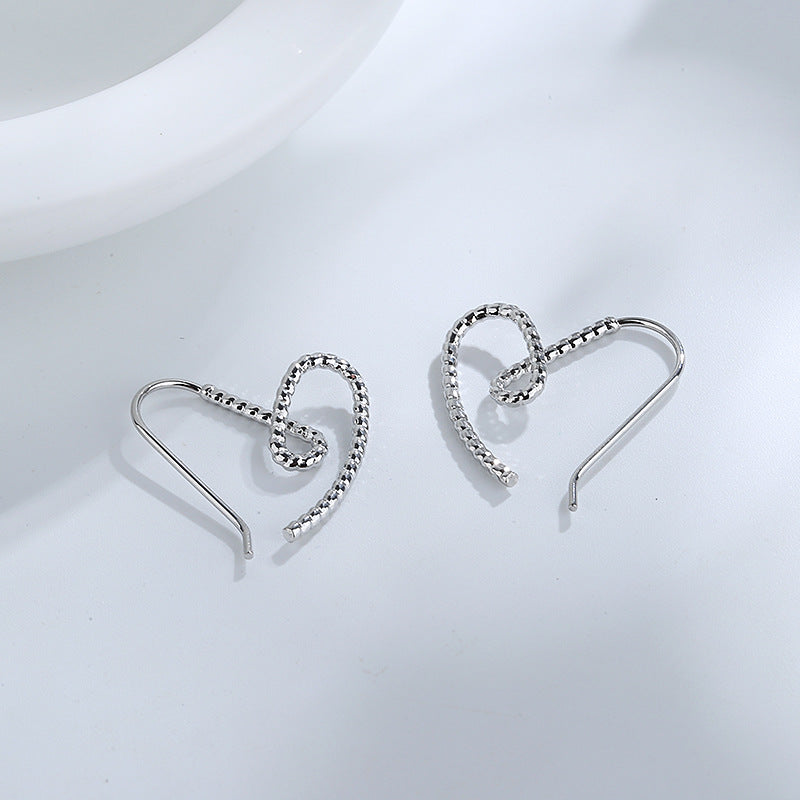 Women's Gu Designer Model Heart-shaped High Profile Large Personality Hollow Earrings