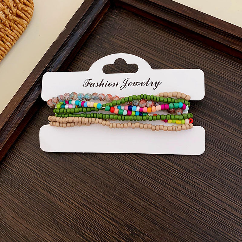 Women's Beaded Ethnic Style Light Luxury High Sense Bracelet