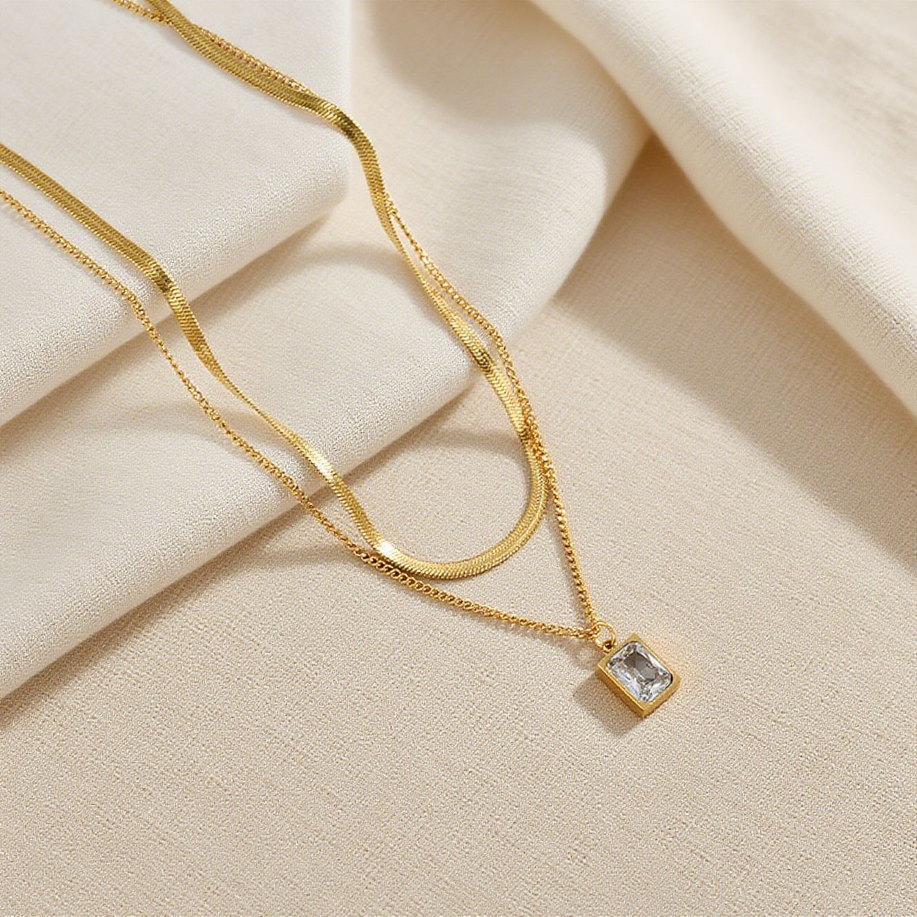 Titanium Female Like Flat Snake Hip Necklaces