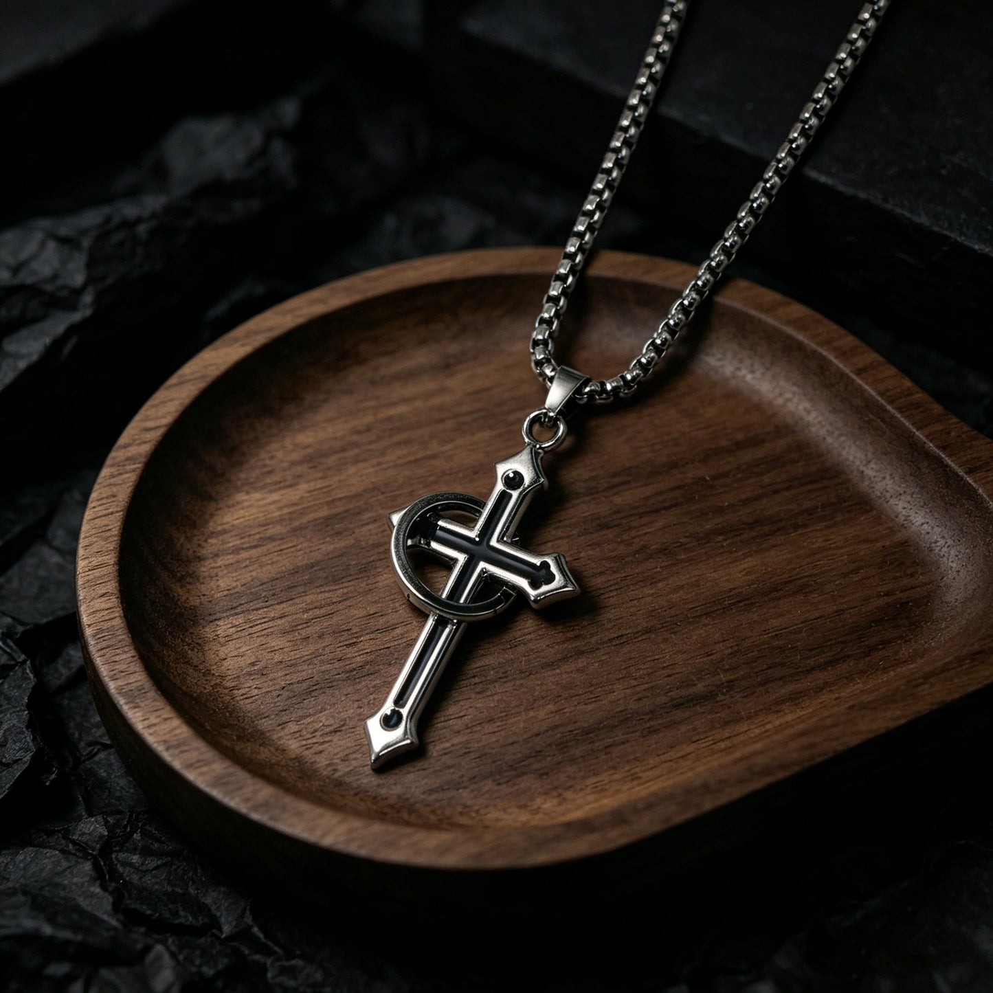 Men's Cross Versatile Personality Hip Hop Tide Necklace