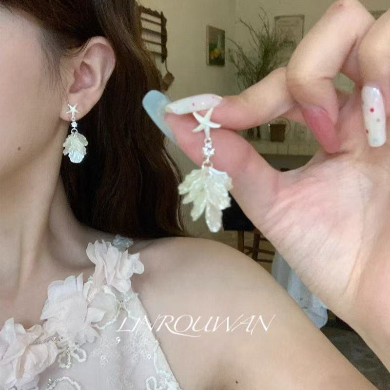 Women's Super Fairy Dopamine Color Mesh Flower Tassel For Unique Beautiful Earrings