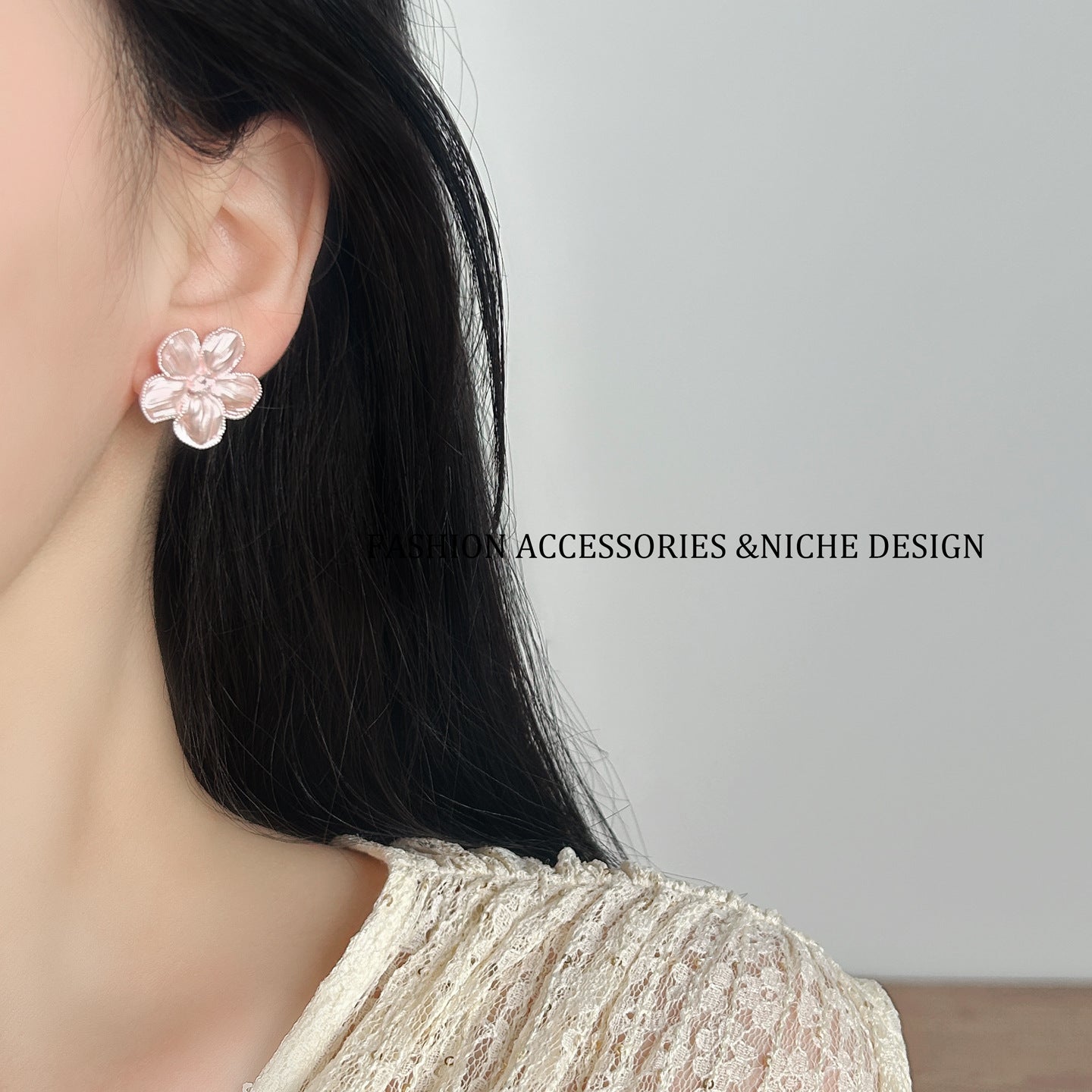 Petal Flower Style French Elegant Ear Female Fashion Design Rings