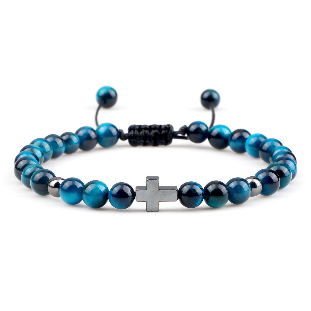 Popular Comfortable Cross Woven Beads Pull Bracelet
