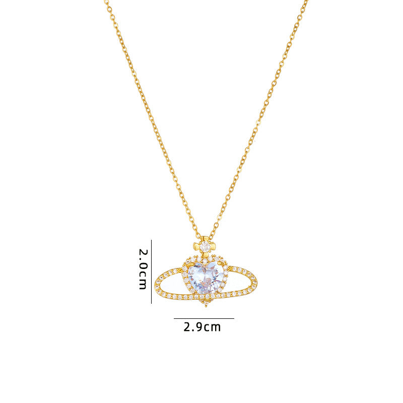 Design Personality Inlaid Zircon Love Accessories Necklaces