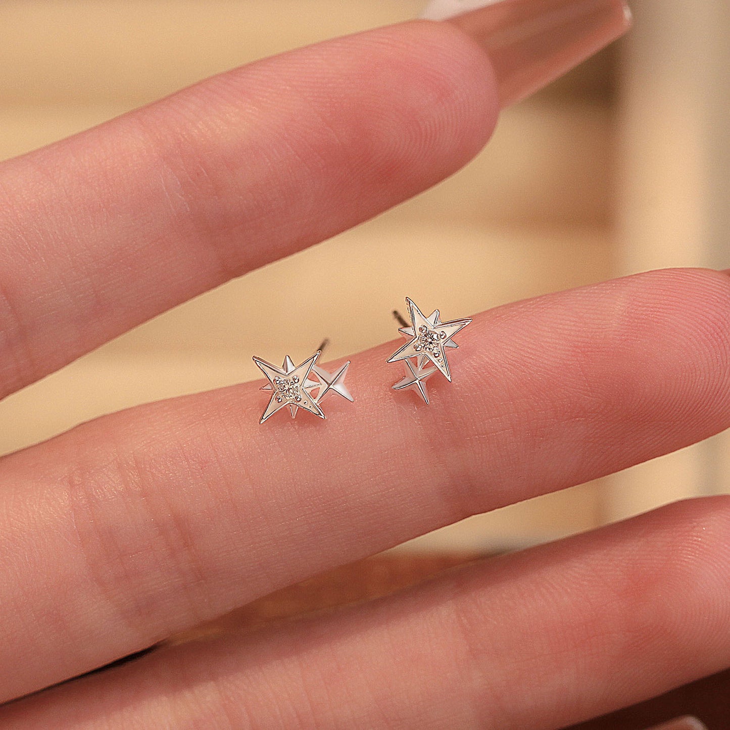 Women's Star Ear Exquisite Size Asterism Eardrops Sweet Cool Niche Earrings