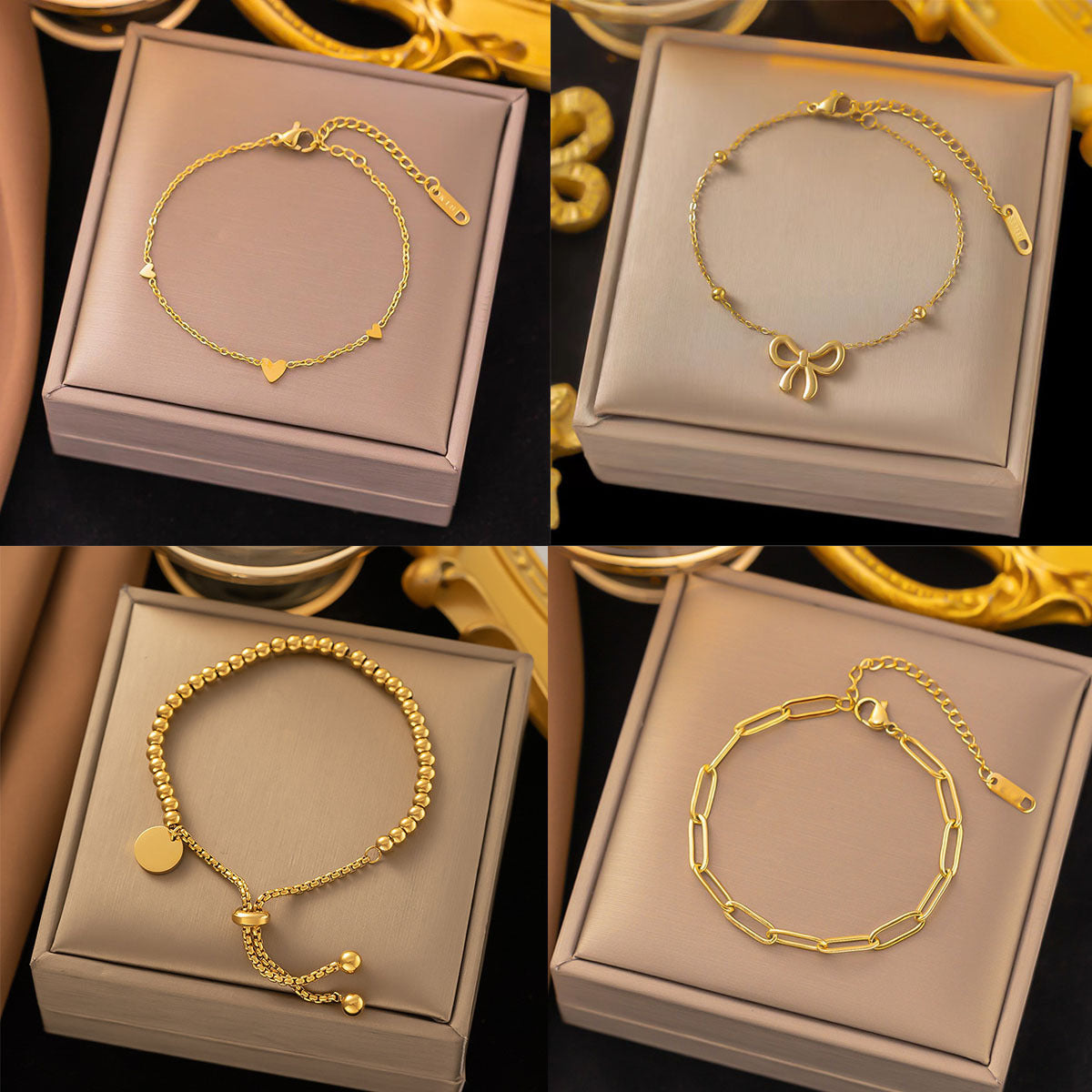 Women's Titanium Steel For Light Luxury Versatile Style Bracelets