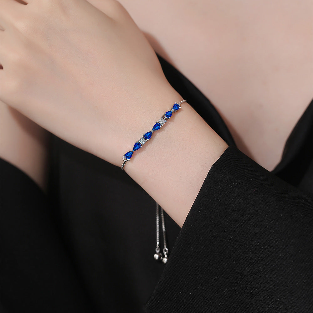 Full Diamond White Gold Plated Tennis Bracelet
