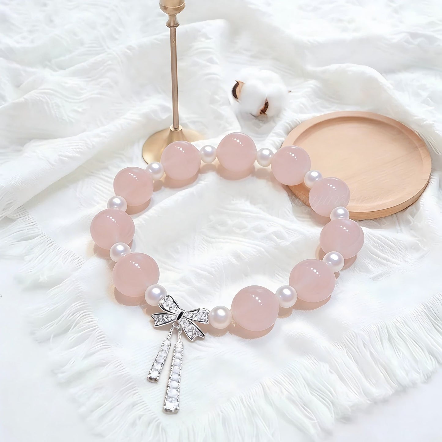 Pink Crystal Sweet Marriage Ball Life Bracelets