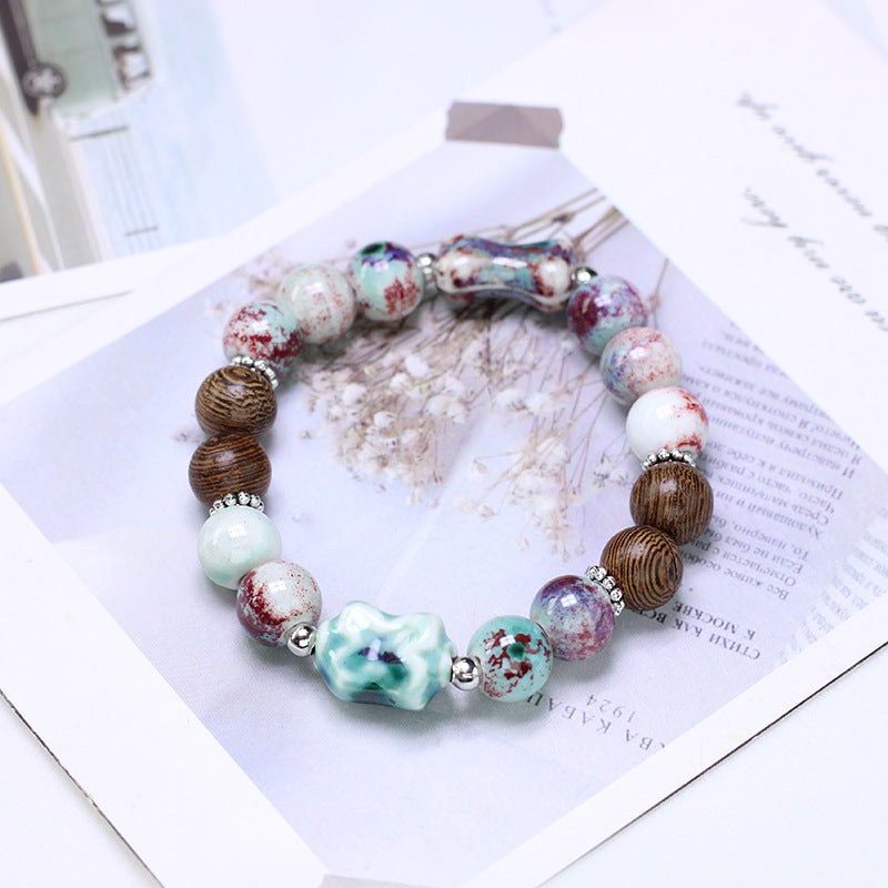 Ornament Ceramic Chinese Beaded Female Niche Bracelets