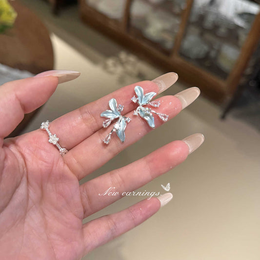 Feeling French Style Sparking Zirconium Flower Rings