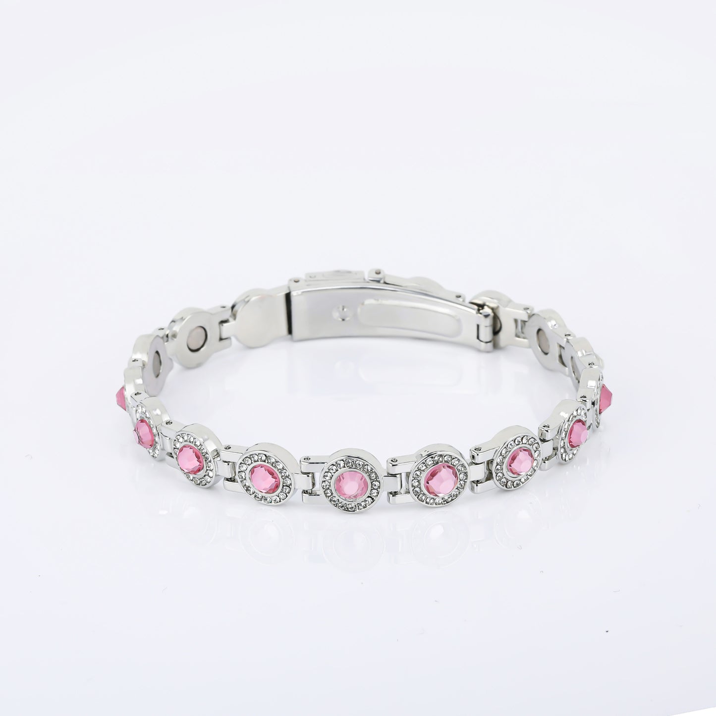 Women's Round Full Diamond Magnet Fashion Single Bracelet