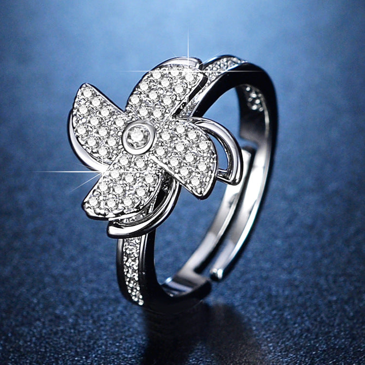 Streaming Imitation Moissanite Eight Hearts Arrows Female Karat Classic Rings