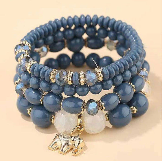Fashionable Bohemian Elephant Simple Mix Match Metal Bracelet