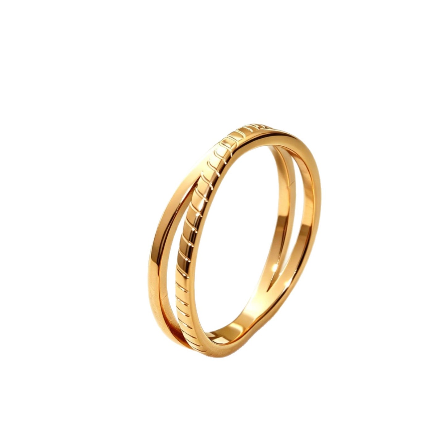 Cross Titanium Steel Texture Design Elegant High Sense Rings
