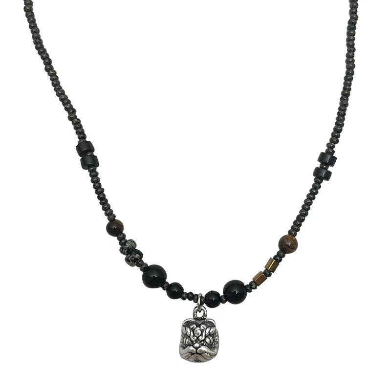 Style National Fashion Beaded Female Retro Easy Matching Clavicle Chain Necklace