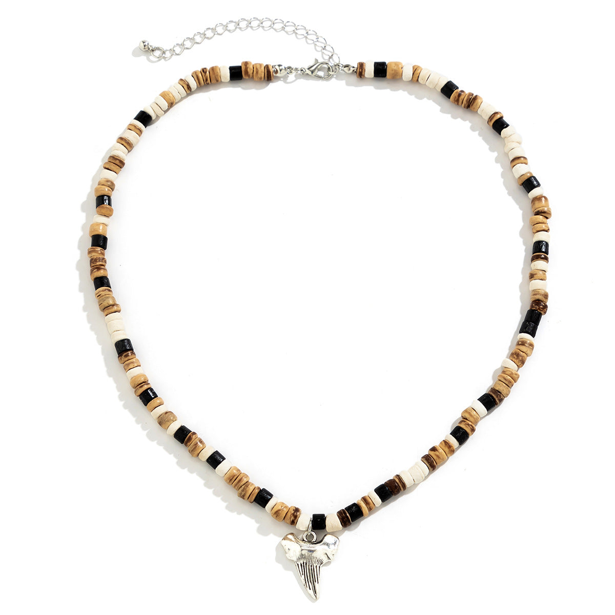 Men's Shell Polymer Clay Shark Tooth Ornament Hip Hop Necklaces