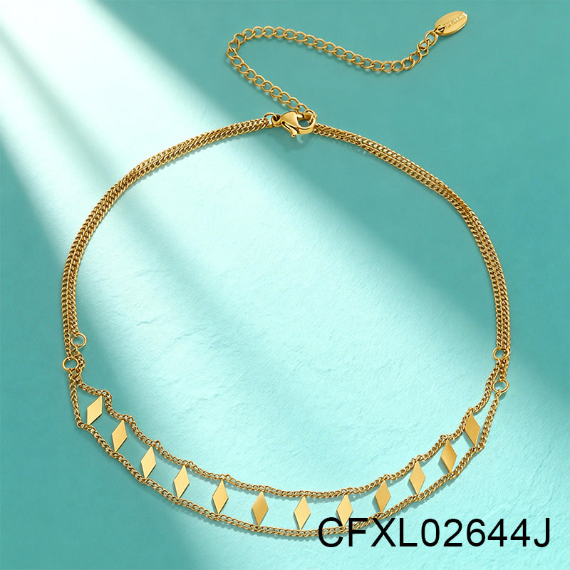 Women's Light Luxury High-grade Titanium Steel Simple Geometric Necklace