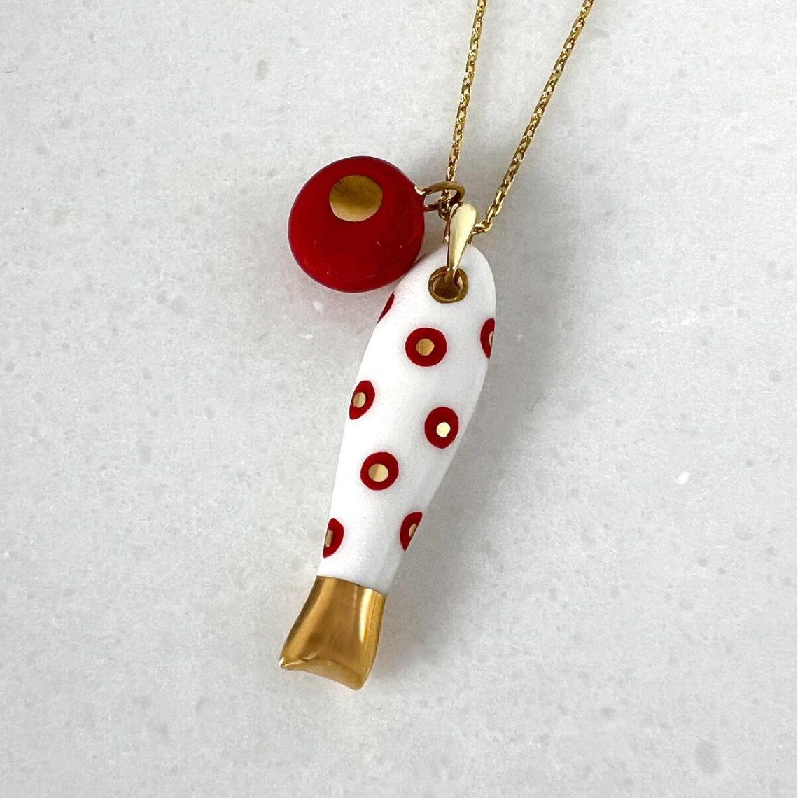Polka Dot Double-sided Handmade Summer Vacation Necklaces