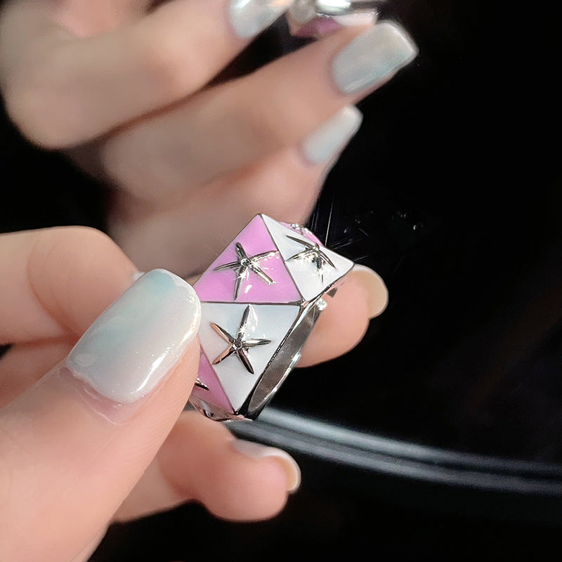 Barbie Style Heart Open Dopamine Design Rings