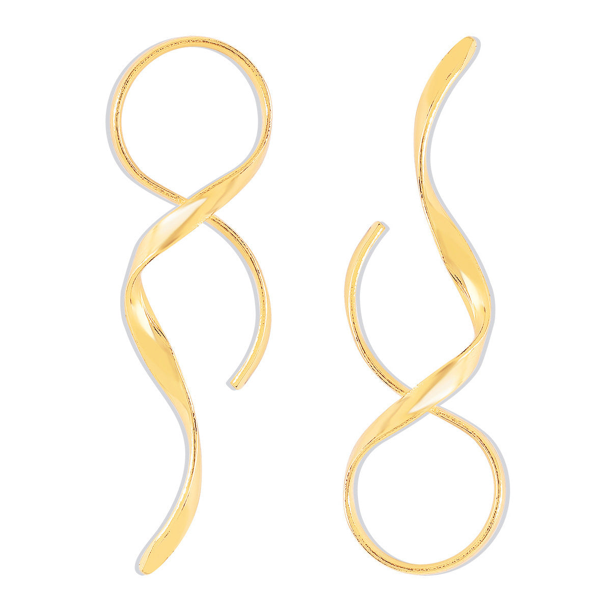 Women's Lines Metallic Asymmetric Geometric Ear Fashion Rings