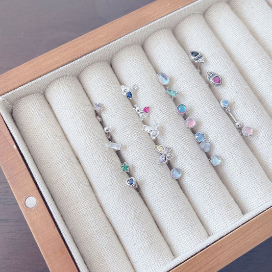 Sterling Sier Ear Combination Suit Bone Earrings