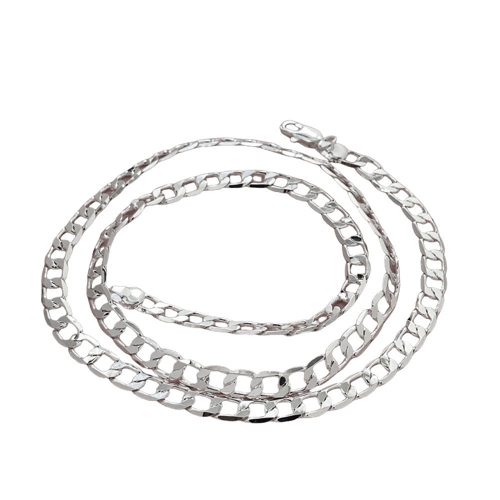 Women's & Men's One-to-one Hip Hop Sier Fashion Necklaces