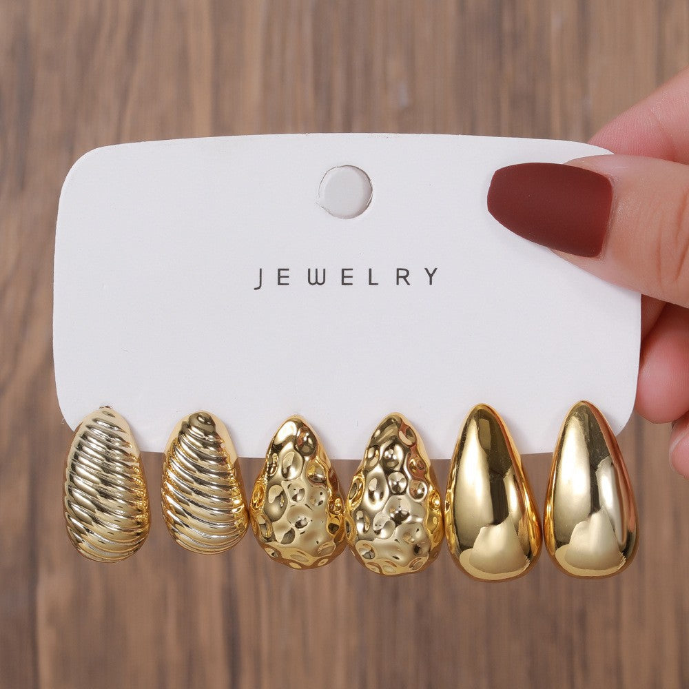 Women's Gold Resin Personalized Simple Ear High-grade Earrings