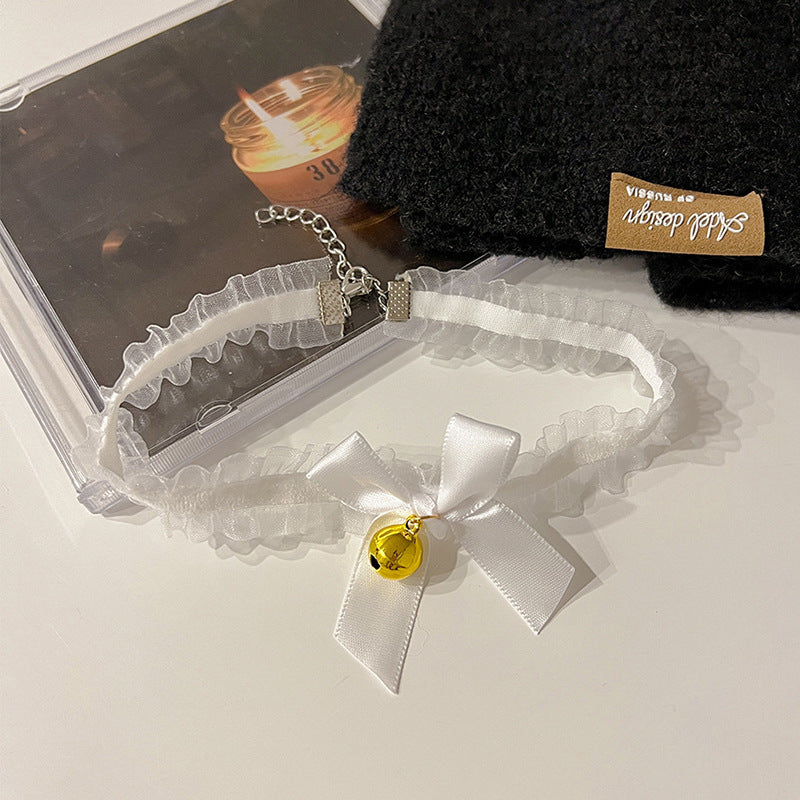 Lace Female Cat Ears Sexy Bell Headband Christmas Collar