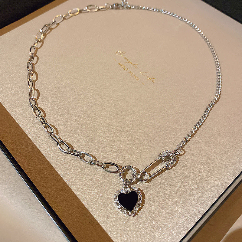 Trendy Titanium Steel Pearl Hot Style Long Sweater Chain Necklace